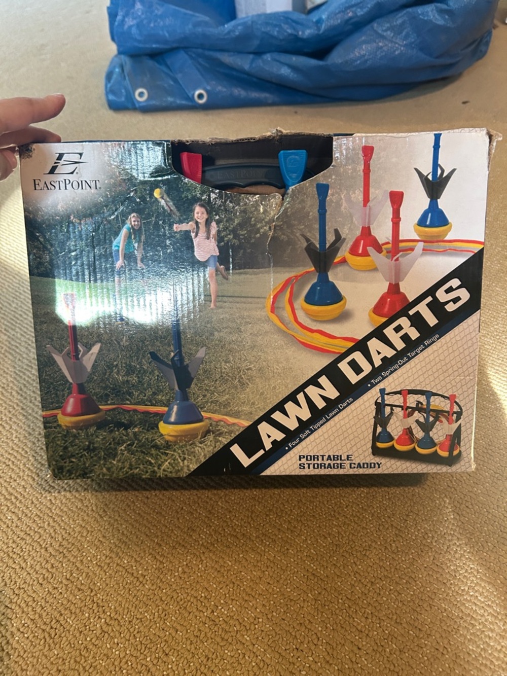 Kids Lawn Darts Set - Red & Blue